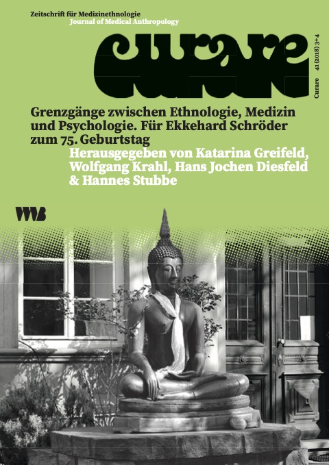 German version: Buddha Shakyamuni mit dem Gestus der Erdberührung vor dem Haupteingang des Völkerkundemuseums der Josephine & Eduard von Portheim-Stiftung in Heidelberg/English version: Buddha Shakyamuni in the earth-touching gesture in front of the main entrance of the anthropology museum of the Josephine & Eduard von Portheim Foundation in Heidelberg.